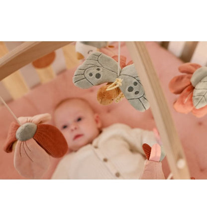 Wooden musical mobile Flowers and butterflies