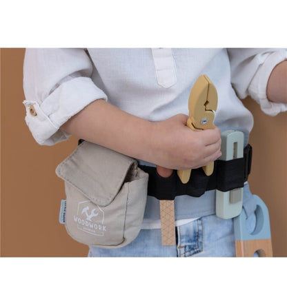 Cinturón de herramientas, juguete de madera