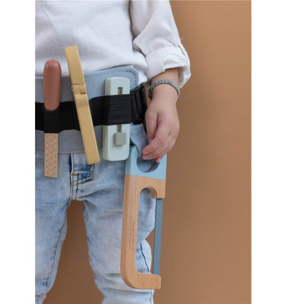 Cinturón de herramientas, juguete de madera