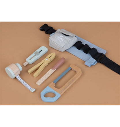 Cinturón de herramientas, juguete de madera