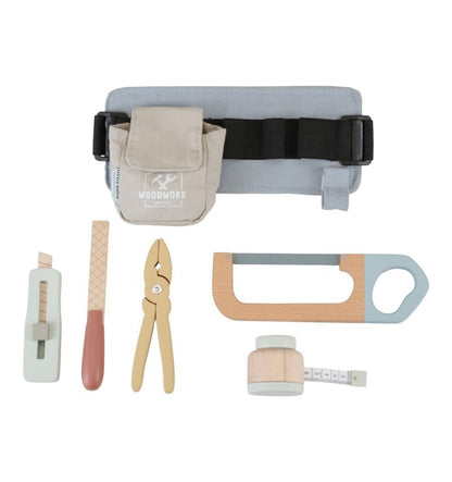 Cinturón de herramientas, juguete de madera