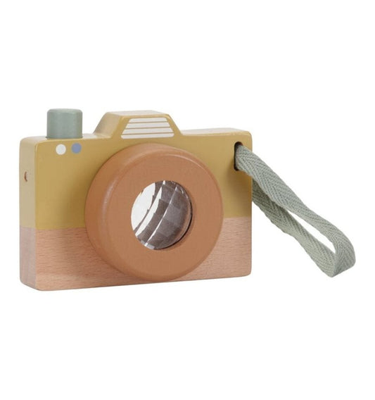 Vintage camera, wooden toy