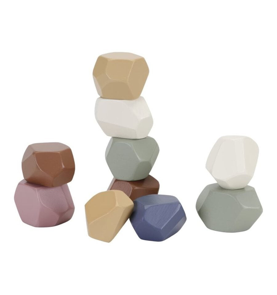 Empilhamento de pedras vintage, brinquedo de madeira