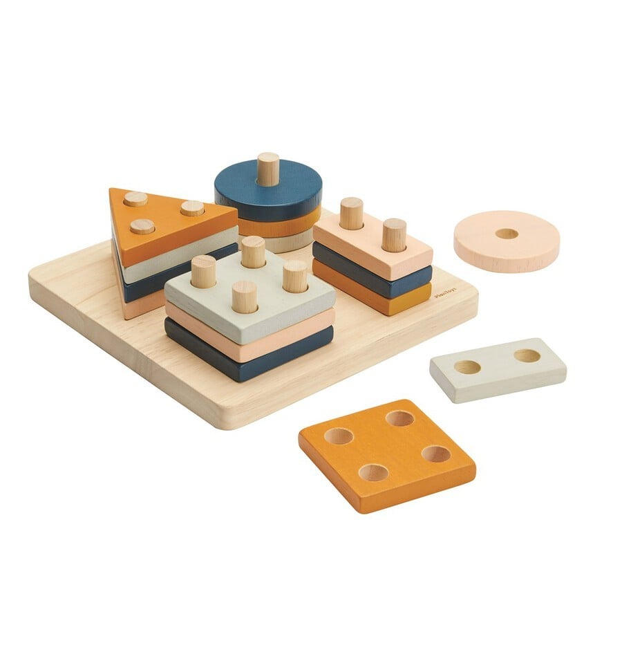 Figuras geométricas de pomar, brinquedo educativo
