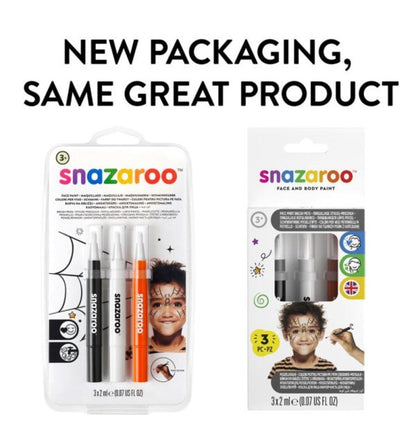 Pack 3 rotuladores maquillaje Halloween