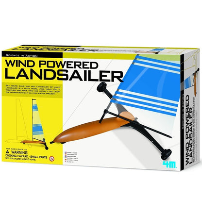 Barco terrestre movido a vento, brinquedo educativo