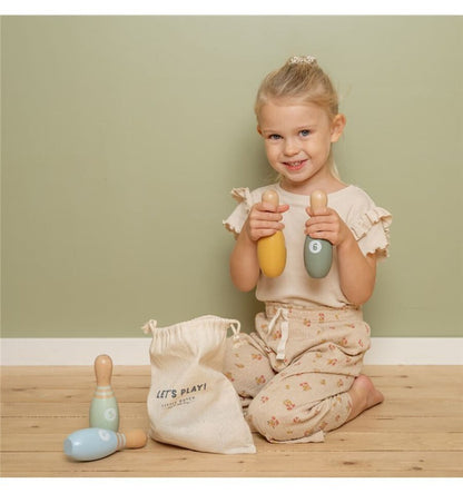 Set de bolos, juguete de madera