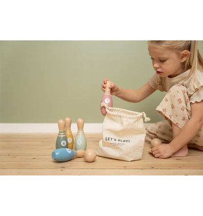 Set de bolos, juguete de madera