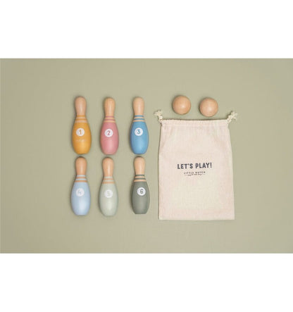 Set de bolos, juguete de madera