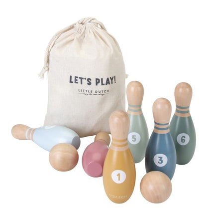 Set de bolos, juguete de madera