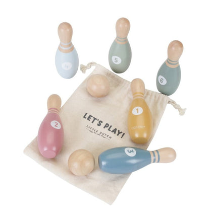 Set de bolos, juguete de madera