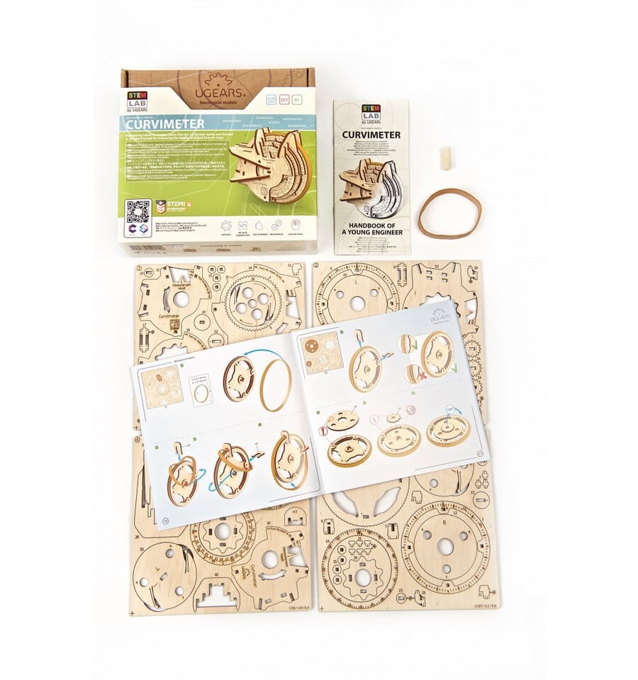 Curvímetro de laboratório STEM, kit de madeira 3D