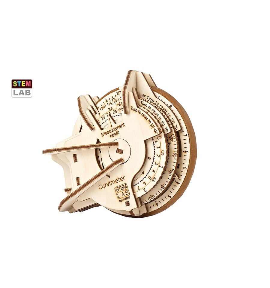 Curvímetro de laboratório STEM, kit de madeira 3D