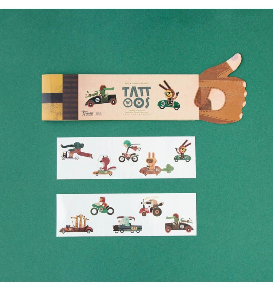 Race Tattoos, 10 motorcycle and car decals