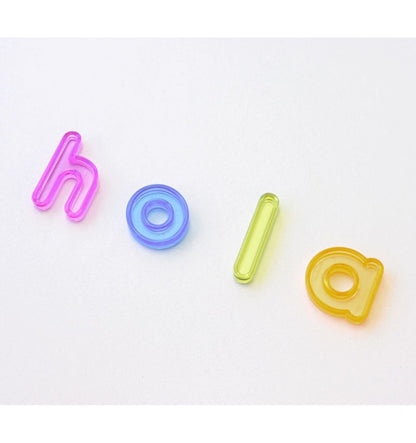 Topiludo: Letras Minúsculas Translúcidas (78 peças)