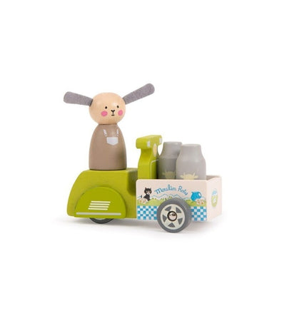 The Great Family's wooden milkman's motorcycle