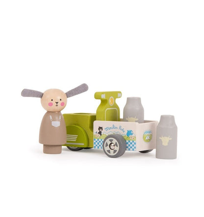 The Great Family's wooden milkman's motorcycle