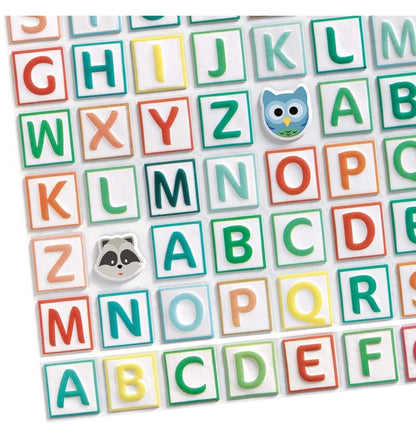 Adesivos de alfabeto em relevo