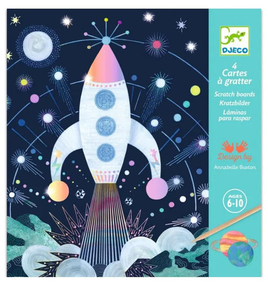 Cartões de raspar. Missão cósmica