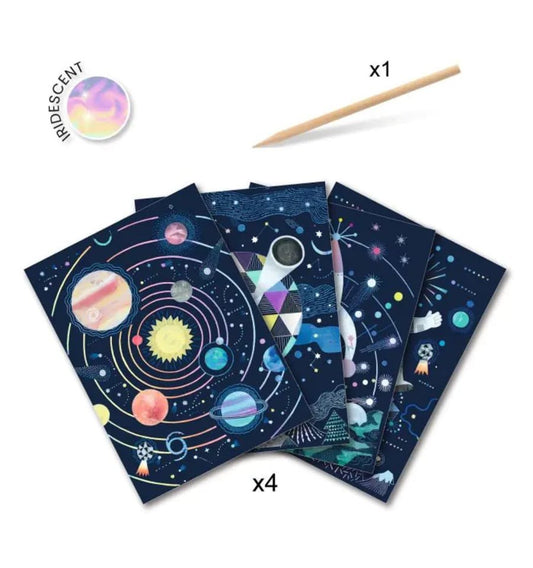 Cartões de raspar. Missão cósmica