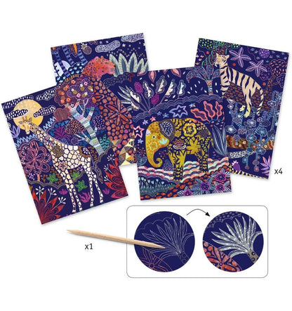 Cartões de raspar. Natureza exuberante