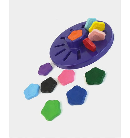 Lápis de cera em formato de flor de 12 cores