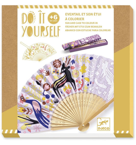 Ventilador DIY com estojo para colorir