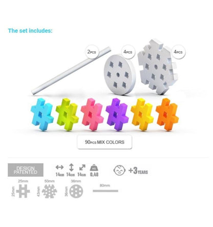 Meli - Bloques Basic Constructor, 100 piezas