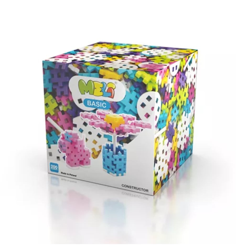Meli - Basic Constructor Pastel Blocks, 200 pieces