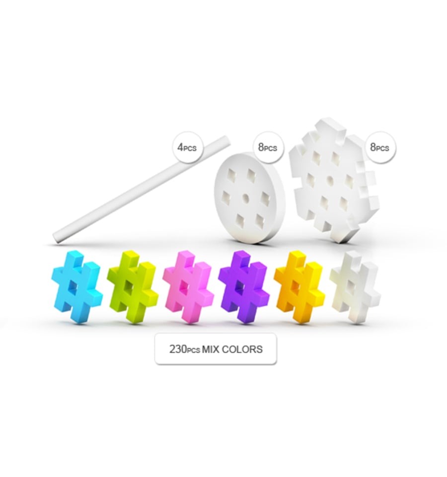 Meli - Basic Constructor Pastel Travel Box Blocks, 250 pcs