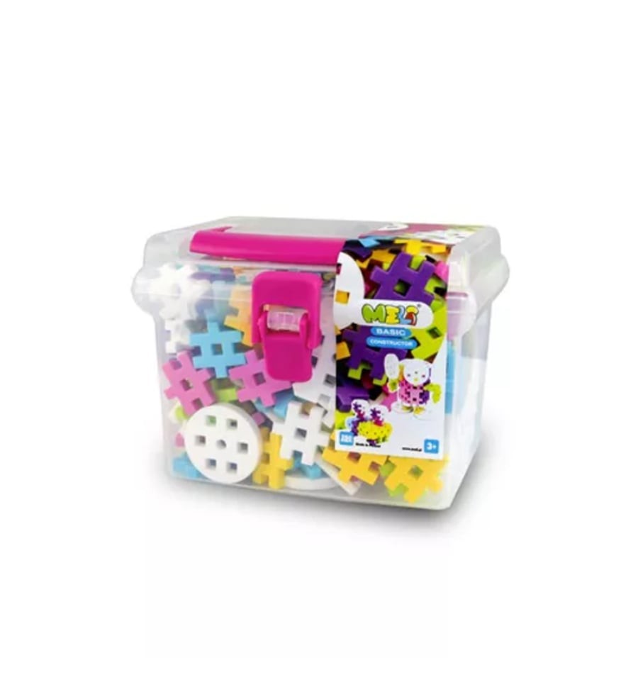 Meli - Basic Constructor Pastel Travel Box Blocks, 250 pcs