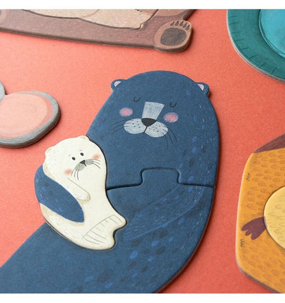 Mãe, 7 quebra-cabeças de 3 peças