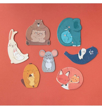 Mãe, 7 quebra-cabeças de 3 peças