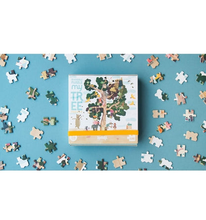 Pocket My Tree, 100-piece reversible silhouette puzzle