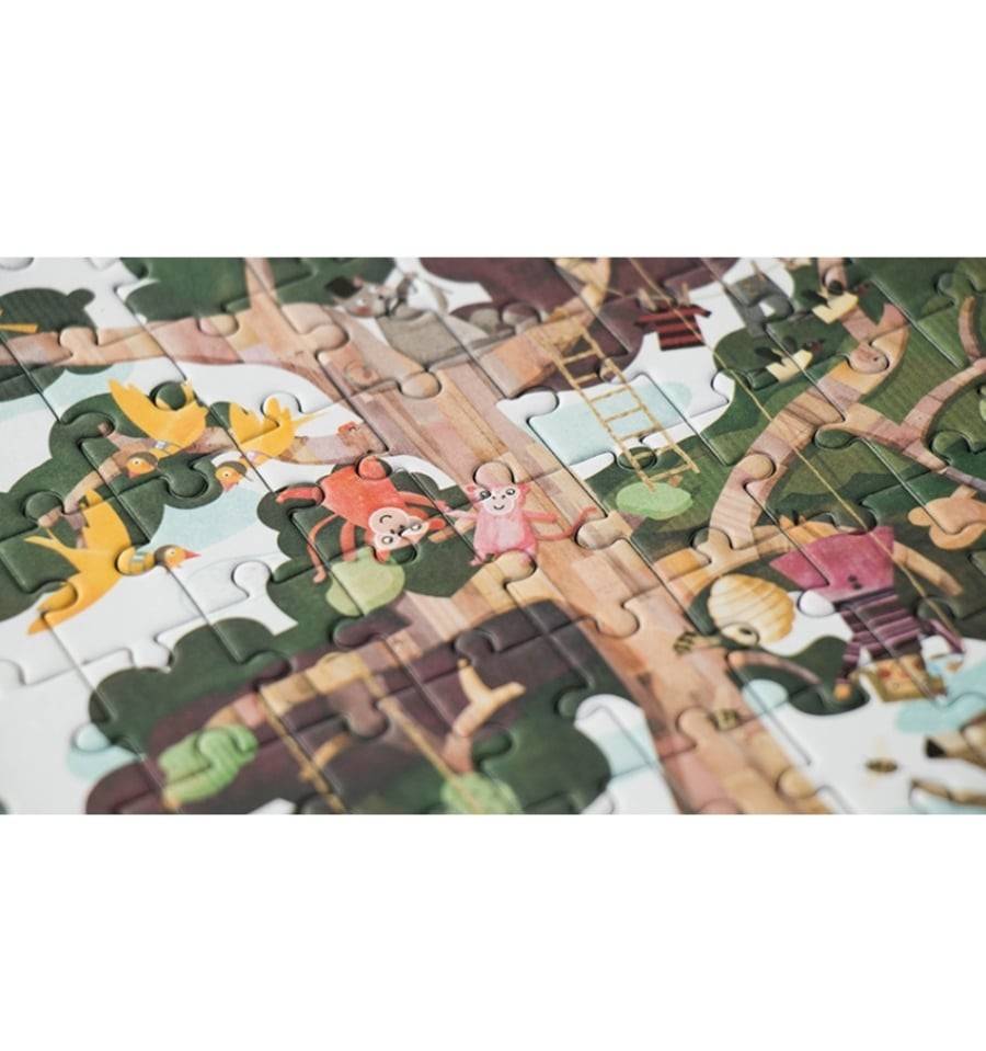 Pocket My Tree, 100-piece reversible silhouette puzzle