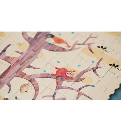 Pocket My Tree, 100-piece reversible silhouette puzzle