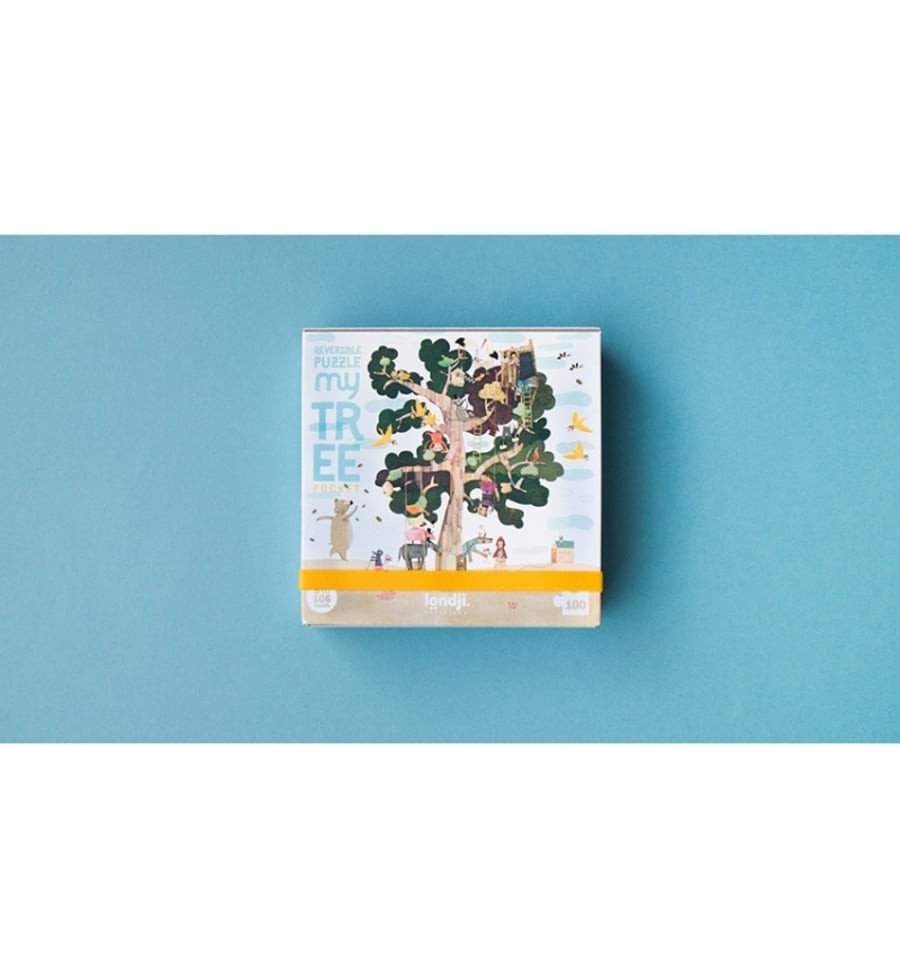 Pocket My Tree, 100-piece reversible silhouette puzzle
