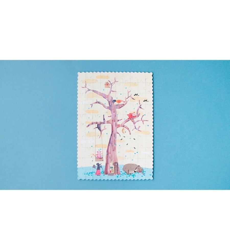 Pocket My Tree, 100-piece reversible silhouette puzzle