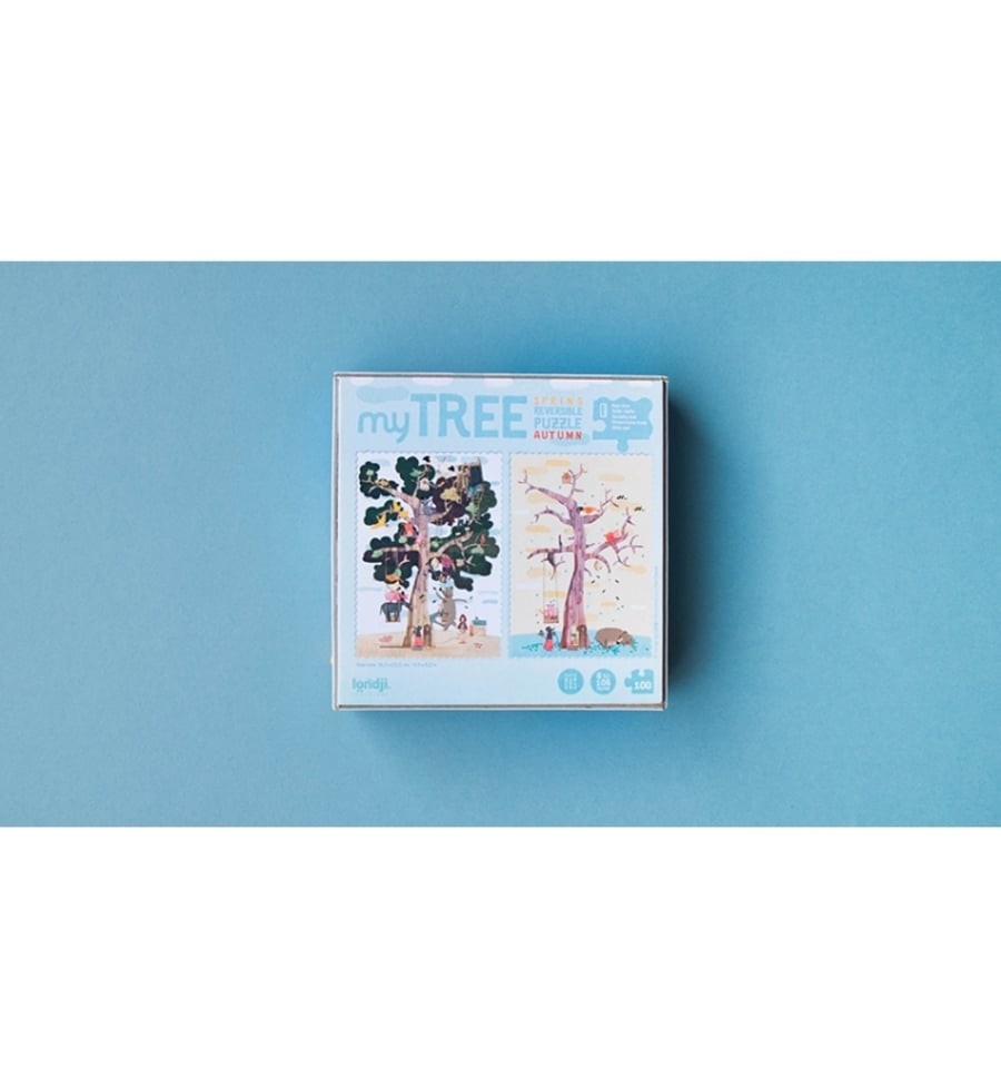 Pocket My Tree, 100-piece reversible silhouette puzzle
