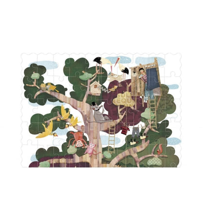Pocket My Tree, 100-piece reversible silhouette puzzle