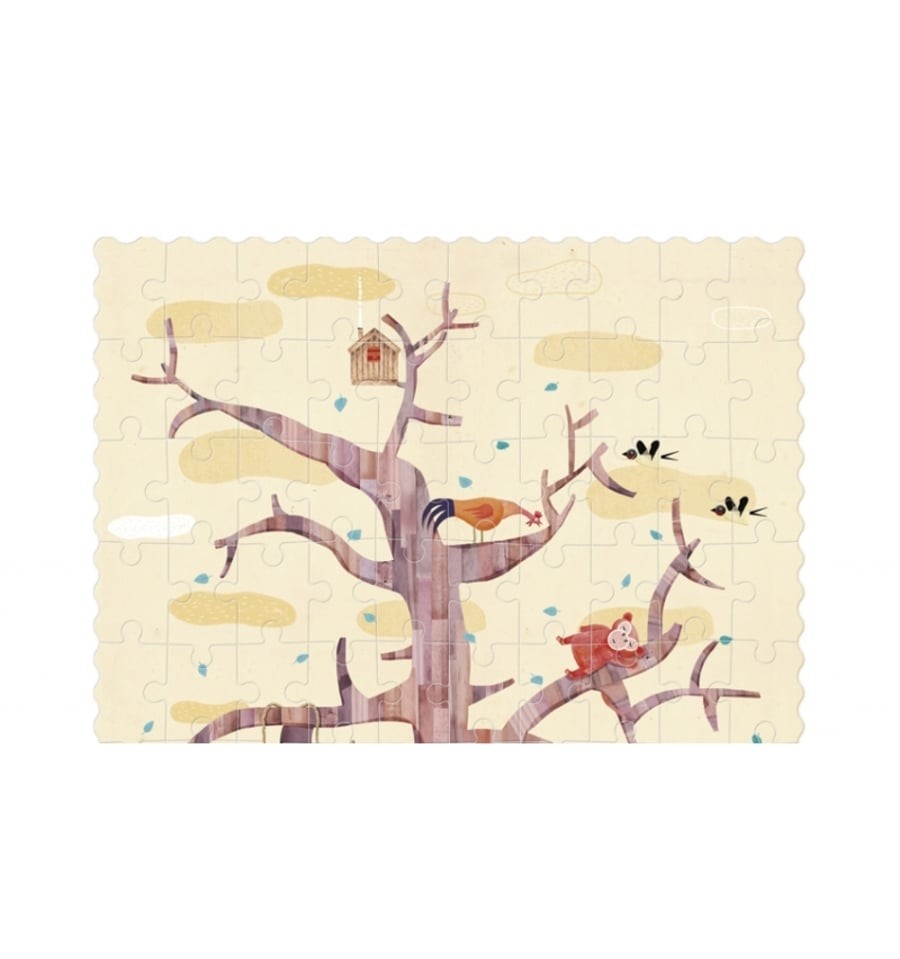 Pocket My Tree, 100-piece reversible silhouette puzzle