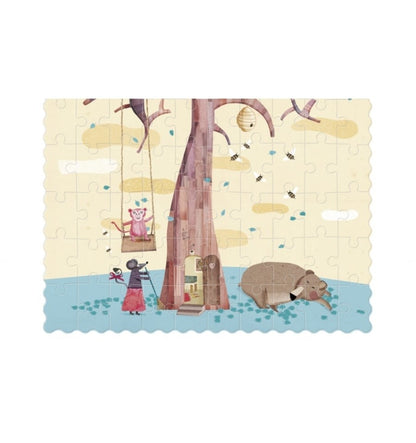 Pocket My Tree, 100-piece reversible silhouette puzzle