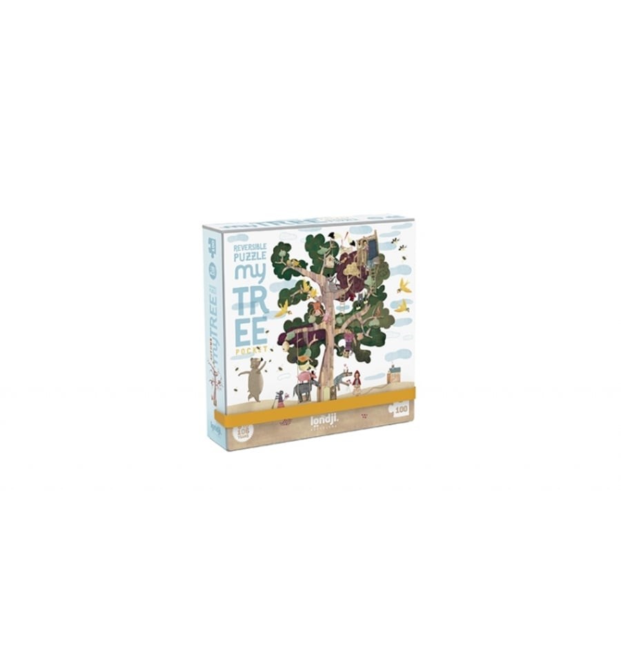 Pocket My Tree, 100-piece reversible silhouette puzzle