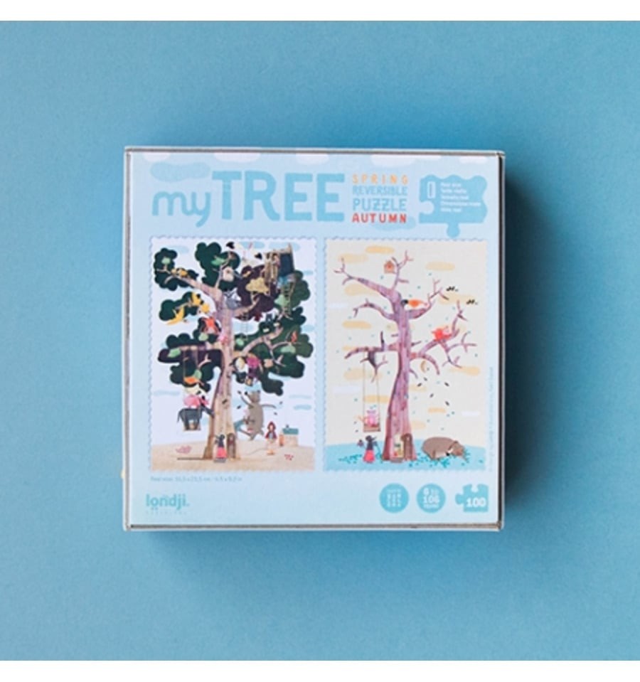 Pocket My Tree, 100-piece reversible silhouette puzzle