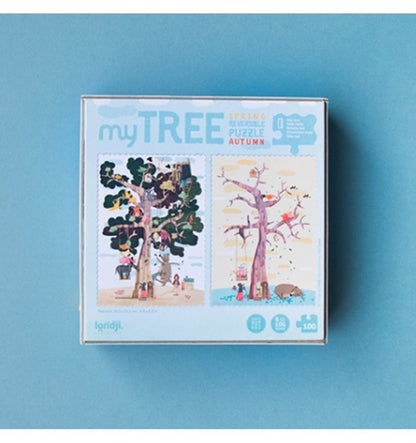 Pocket My Tree, 100-piece reversible silhouette puzzle