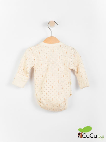 Eco-friendly baby bodysuit - Ecru
