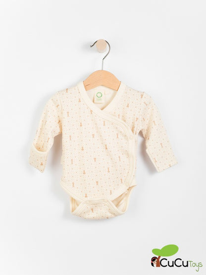 Eco-friendly baby bodysuit - Ecru