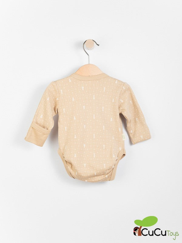 Eco-friendly baby bodysuit - Brown