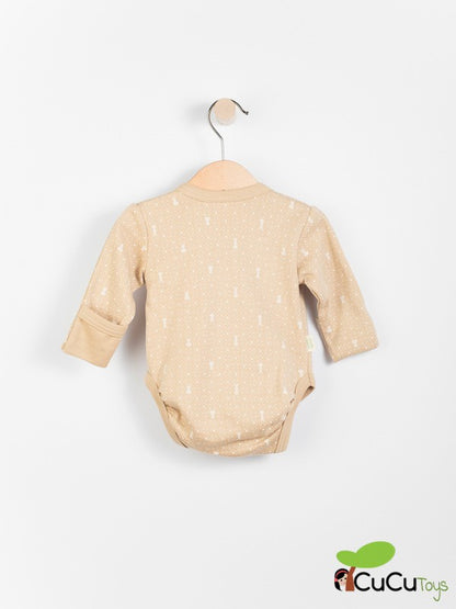 Eco-friendly baby bodysuit - Brown