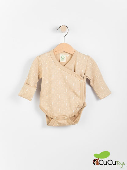 Eco-friendly baby bodysuit - Brown